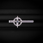 Sapphire Traveller Tie Bar // Sterling Silver