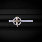 Peridot Traveller Tie Bar // Sterling Silver + 14K Gold