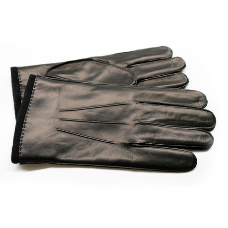 Cashmere Nappa Glove // Black + Black (Medium)