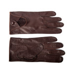 Nappa Driving Glove // Teak + Taupe (Medium)