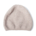 Cashmere Slouchy Hat (Light Heather Grey)