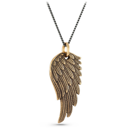 Raven Wing Necklace // Bronze (20")