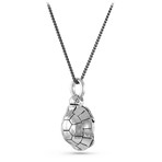Turtle Necklace // White Bronze (White Bronze // 20" Gunmetal Chain)