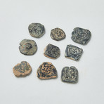 Group Of 10 Spanish “Pirate Money” Coins // 1598-1665 AD