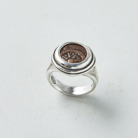 "Widow's Mite" Coin Of The Bible // Set In Custom Silver Ring