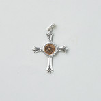 "Widow's Mite" Coin Of The Bible // Set In Custom Silver Cross
