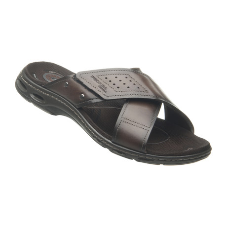 Lateef Velcro Strap Sandals // Brown (US: 7)