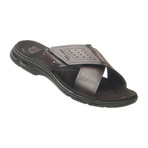 Lateef Velcro Strap Sandals // Brown (US: 7.5)