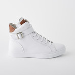 Bloke Hi Lace-Up Sneaker // White Leather (US: 10)