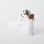 Bloke Hi Lace-Up Sneaker // White Leather (US: 11)