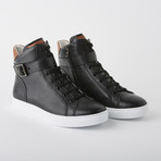 Bloke Hi Lace-Up Sneaker // Black Leather (US: 12)