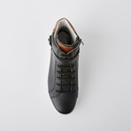 Bloke Hi Lace-Up Sneaker // Black Leather (US: 9)