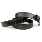 Carbo Six Belt // Black + Yellow Stitching (28")