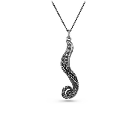 Tentacle Necklace // White Bronze (20")