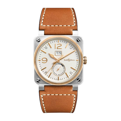 Bell & Ross Aviation Instruments Power Reserve Automatic // BR-03-90-STEEL-ROSE-GOLD