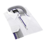 Peribsen Jaquard Button-Up Shirt // White (S)