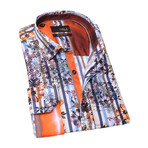 Sened Print Button-Up Shirt // Orange (3XL)