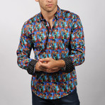 Nathor Print Button-Up Shirt // Multi (S)