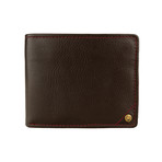 Angle Stitch RFID Blocking Leather Slim Wallet // Trifold // Brown