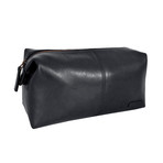 Charles Leather Toiletry Bag (Black)