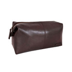 Charles Leather Toiletry Bag (Black)