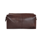 Charles Leather Toiletry Bag (Black)