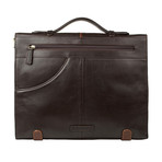 Eton Leather Laptop Briefcase (Black)