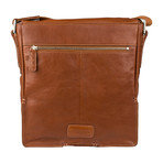 Fred Leather Messenger Bag // Tan