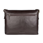 Helvellyn Leather Laptop Messenger (Black)