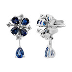 Stefan Hafner 18k White Gold Diamond + Sapphire Earrings I