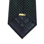 Reflecting Box Silk Tie // Black + Gold