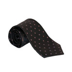 Classic Polka Dot Silk Tie // Orange + Brown