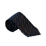 Iridescent Alternating Polka Dot Silk Tie // Black + Gold