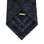 Iridescent Alternating Oval Silk Tie // Purple