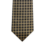 Boxed Striped Silk Tie // Chocolate + Gold