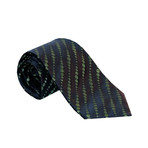 Iridescent Alternating Polka Dot Silk Tie // Green