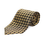 Boxed Striped Silk Tie // Chocolate + Gold