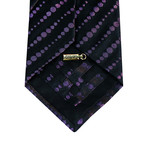 Iridescent Alternating Polka Dot Silk Tie // Purple