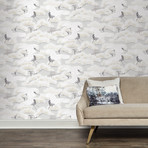 Asian Toile // Winter White // Self-Adhesive Wallpaper