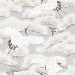 Asian Toile // Winter White // Self-Adhesive Wallpaper