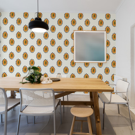 Genevieve Gorder // Maya's Papayas // Papaya Orange // Self-Adhesive Wallpaper