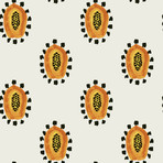 Genevieve Gorder // Maya's Papayas // Papaya Orange // Self-Adhesive Wallpaper