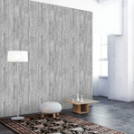 Woodgrain // Pewter // Self-Adhesive Wallpaper