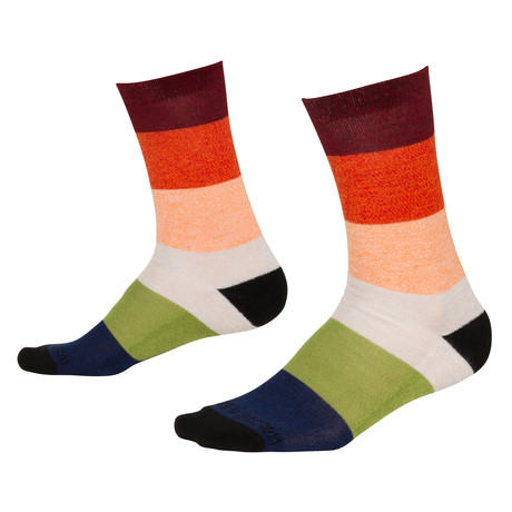 Classic Crew Socks // Wide Stripe (M)