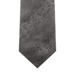 Floral Silk Tie // Grey