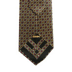 Floral Chain Silk Tie // Gold + Chocolate + Red