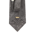 Floral Silk Tie // Grey