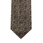 Floral Vines Silk Tie // Brown + Gold