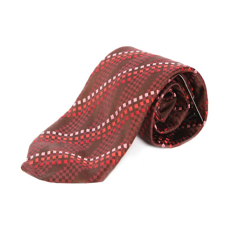 Racing Boxes Silk Tie // Red