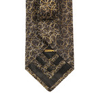 Floral Vines Silk Tie // Brown + Gold